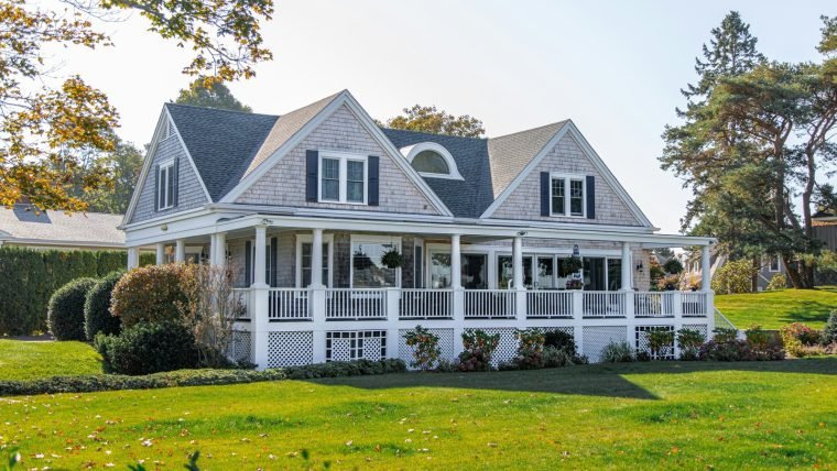 Steep gable roof with architectural asphalt shingles